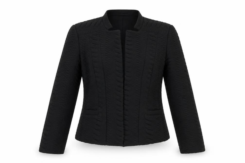MADELEINE Women's Black Size 10 Textured Tailored Blazer Jacket