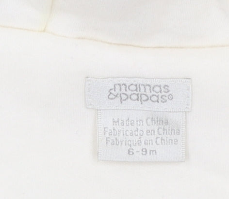 Mamas & Papas Unisex Ivory 6-9 Months Hooded Snowsuit with Padded Lining