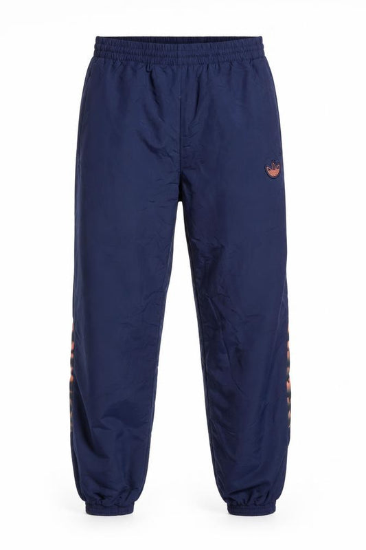 Adidas Men Blue Jogger Trousers S Lightweight Nylon Logo Pants