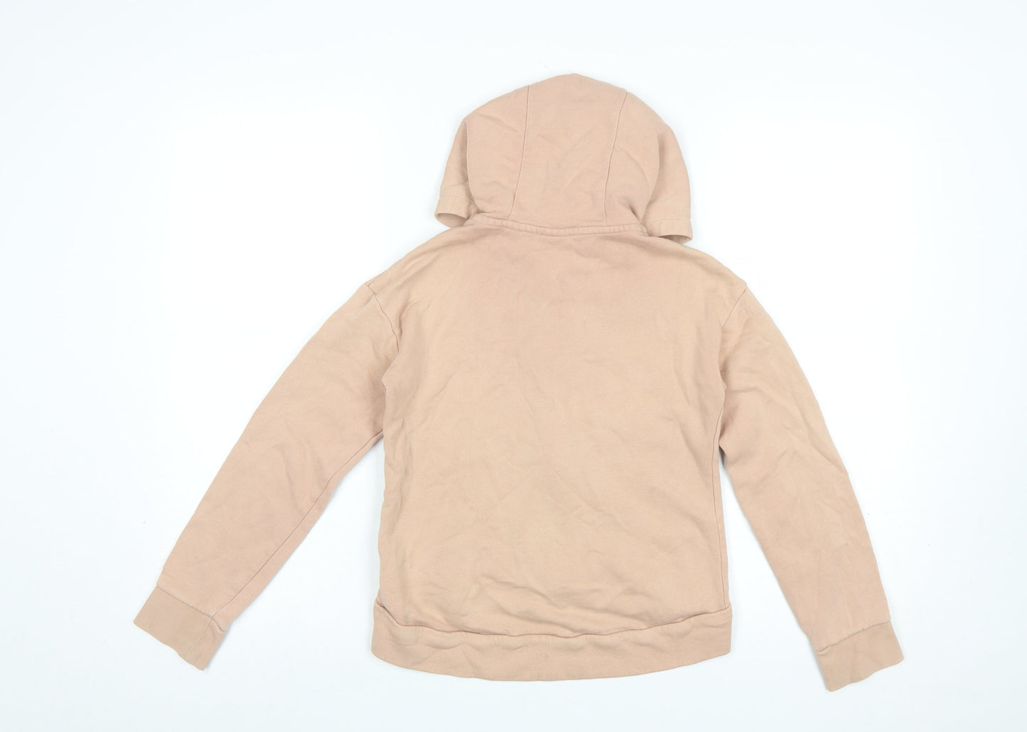 Nike Girls Beige Full Zip Hoodie Size 146cm Hooded Fleece Sweatshirt