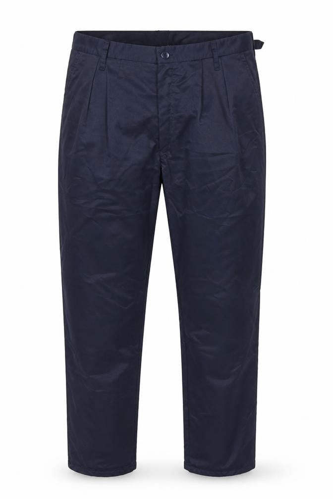 Stanley Men's Navy Workwear Trousers Size 36 Regular Fit Polyester Cotton