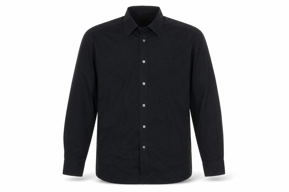 Marks and Spencer Men’s Black Regular Fit Long Sleeve Easy Care Shirt 16.5in
