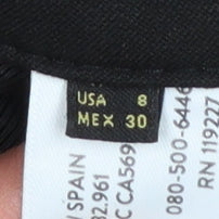 Massimo Dutti Women Black Cropped Tailored Trousers Size 12