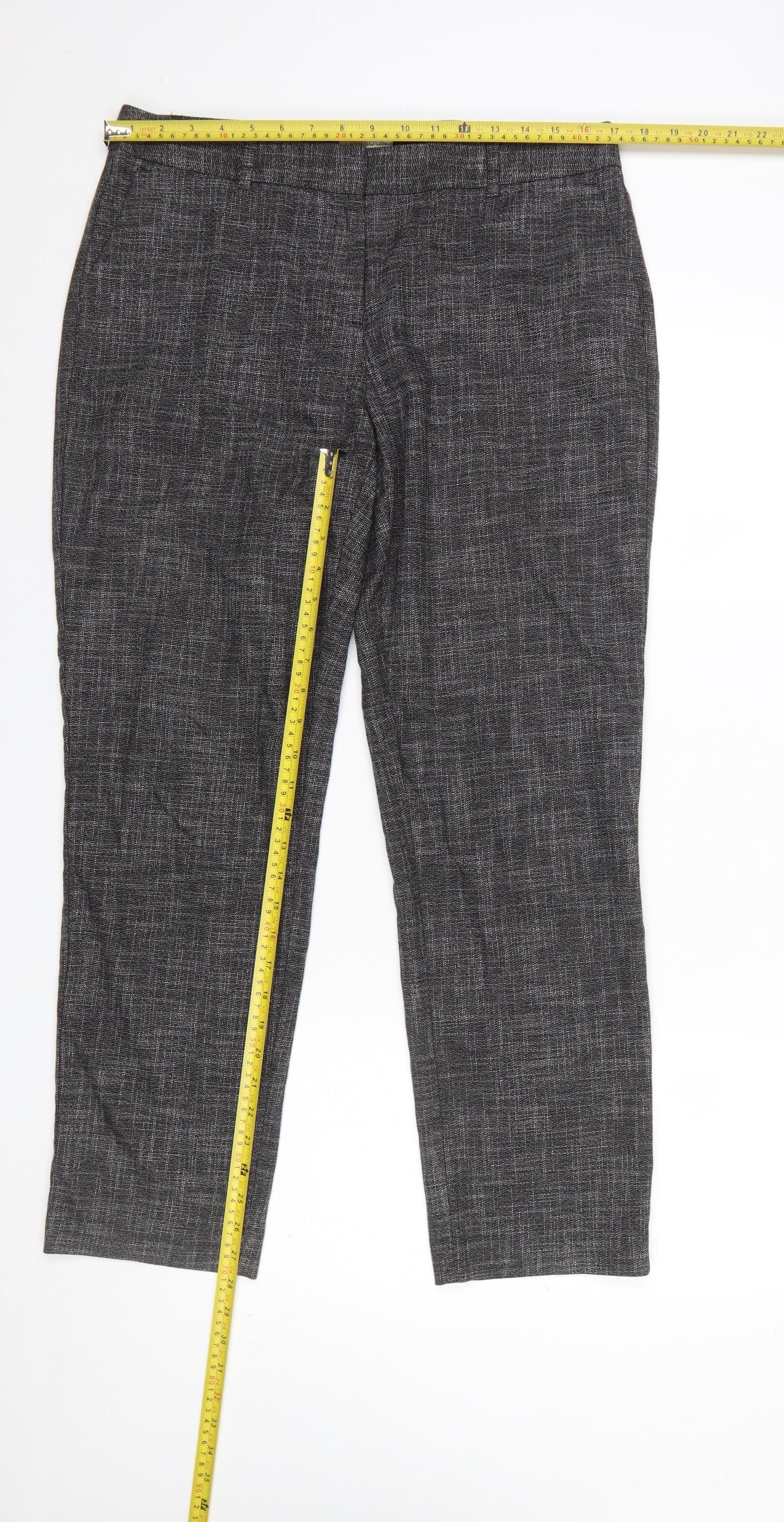 Monsoon Women Black Size 14 Straight Leg Trousers