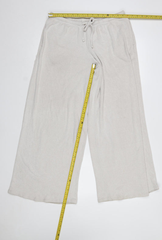 ASOS DESIGN Women’s Beige Wide-Leg Terry Sweatpants M