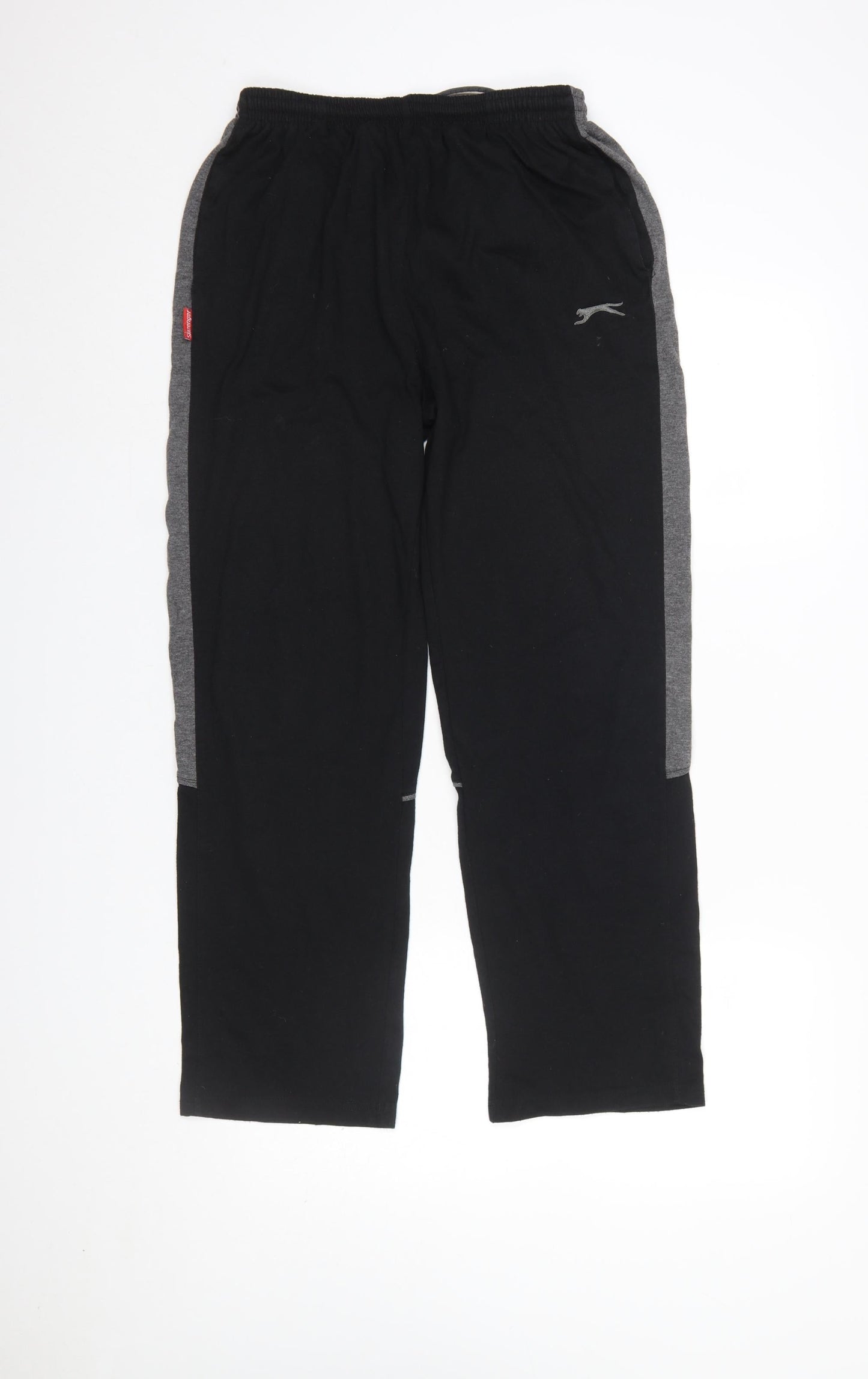Slazenger Men's Black Sweatpants M Regular Fit Elastic Waist
