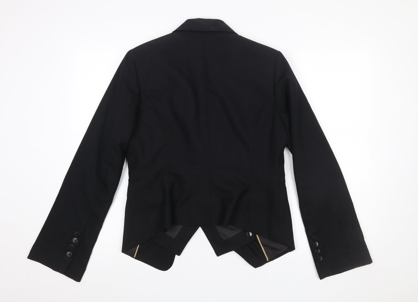 H&M Women's Black Size 12 Classic Single-Breasted Suit Jacket