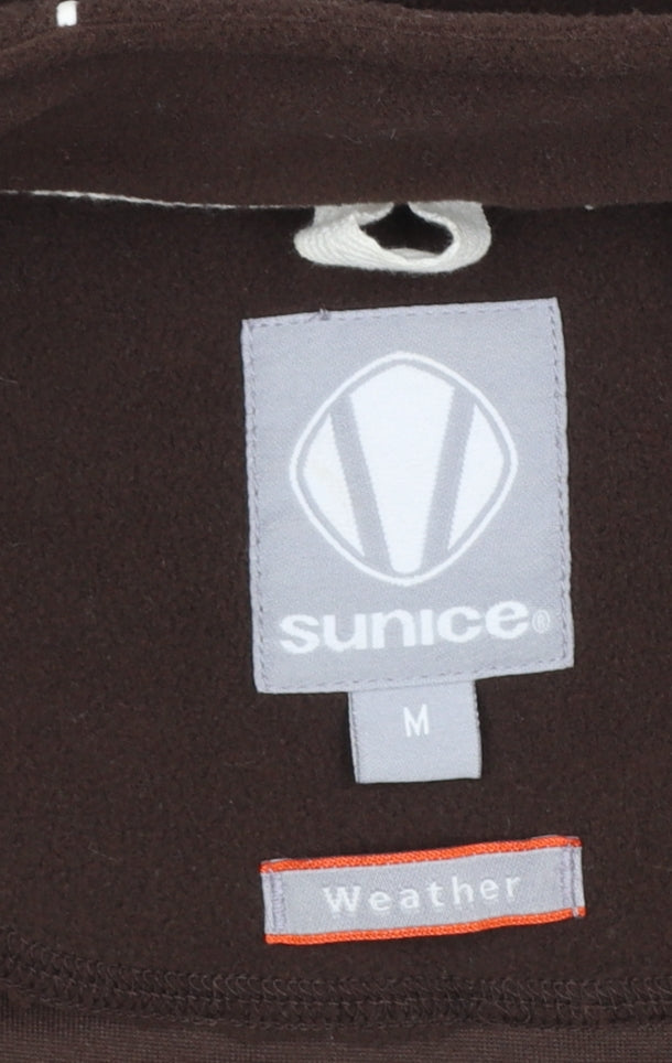 Sunice Women's Brown Fleece 1/2 Zip Pullover Sweatshirt Medium