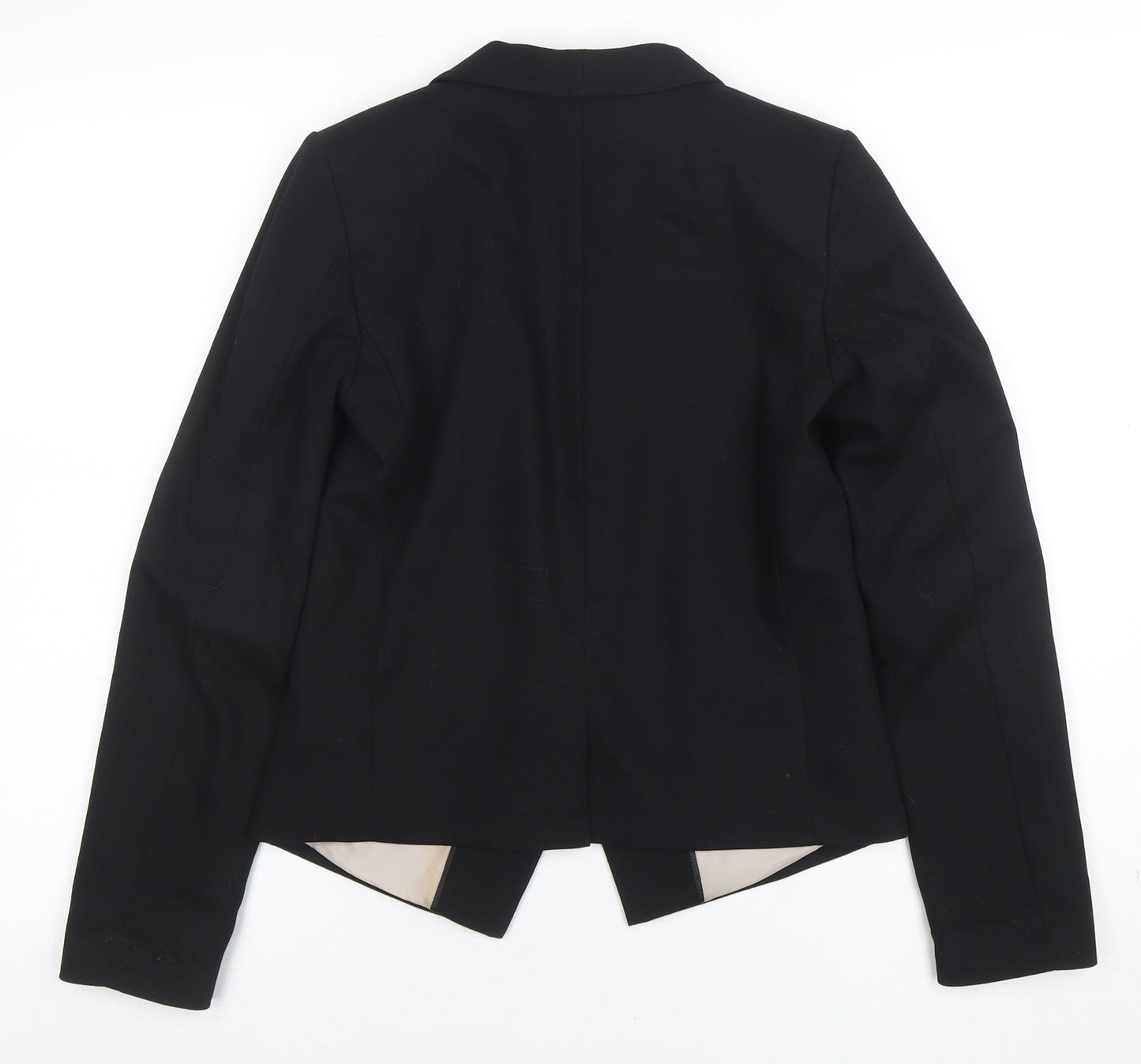 H&M Women's Black Slim Fit Blazer Jacket Size 6 Tailored Workwear