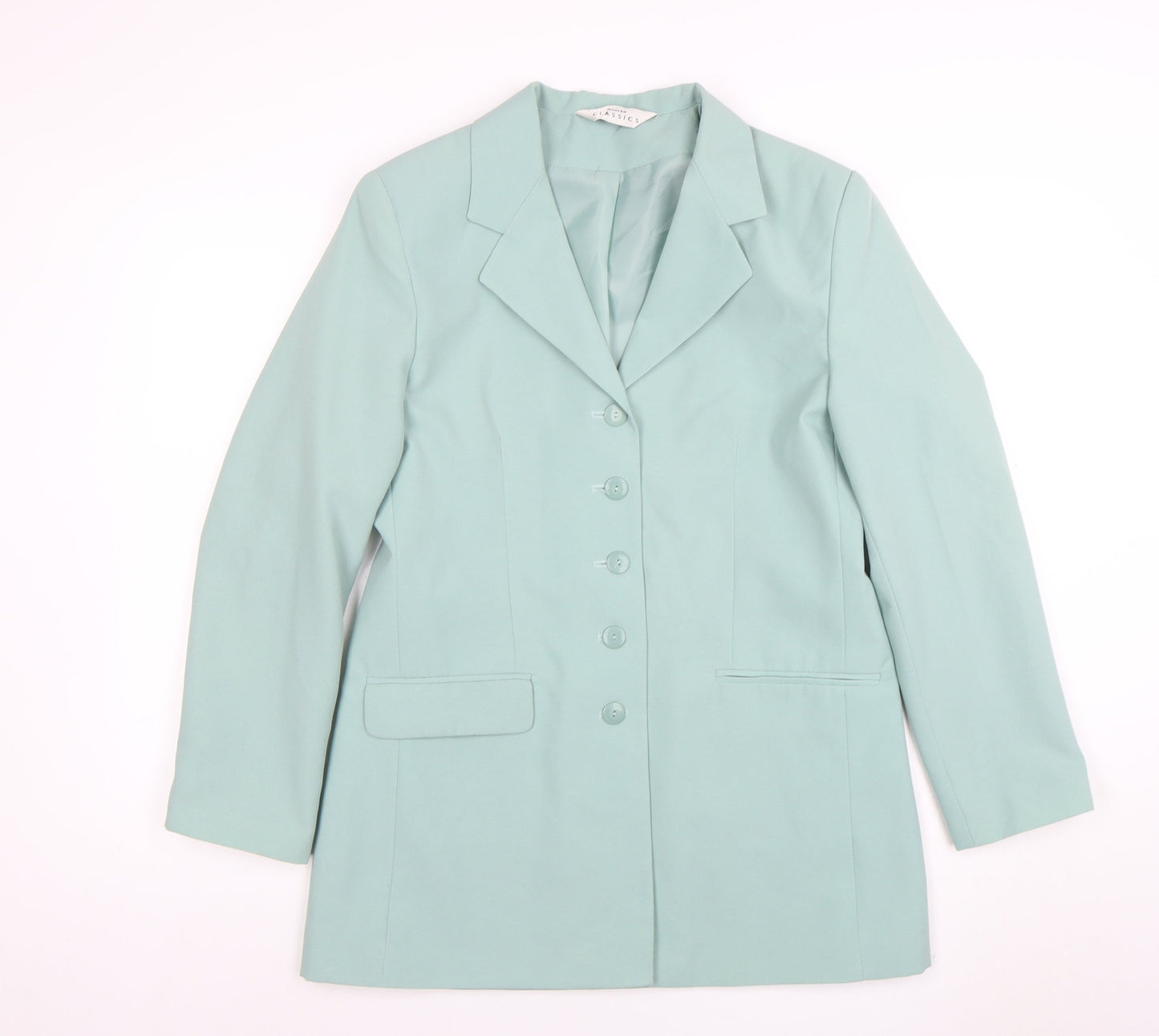 Modern Classics Women's Green Blazer Jacket Size 12 Regular Fit
