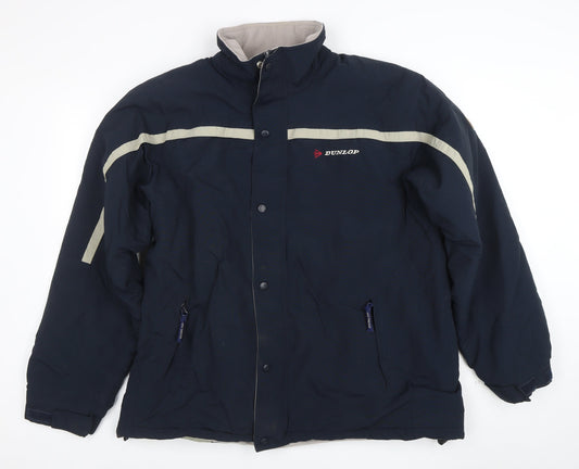 Dunlop Men Blue XL Puffer Jacket Windproof Water Resistant