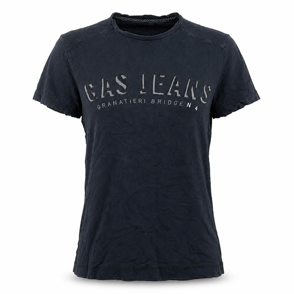 GAS Womens Black Cotton Short Sleeve Crew Neck T-Shirt S