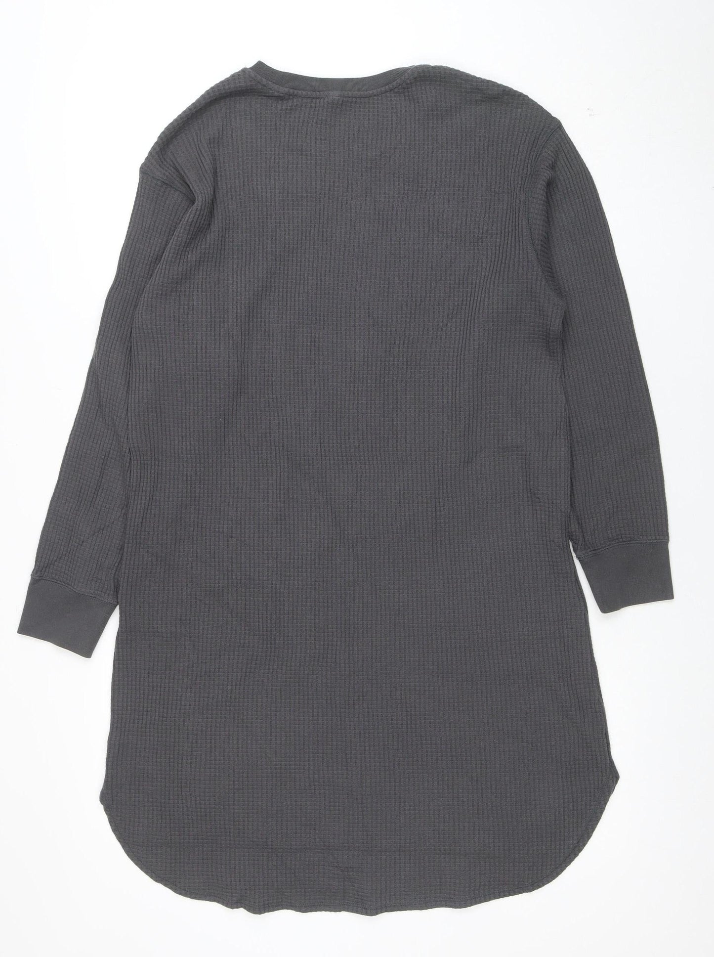 Uniqlo Women Grey M Long Sleeve Knit T-Shirt Dress