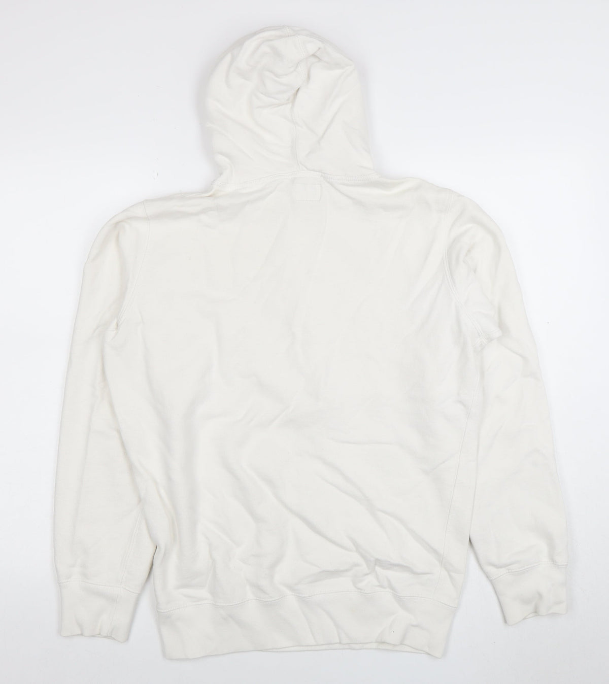 Diesel Women's Ivory Graphic Pullover Hoodie Size L 100% Cotton