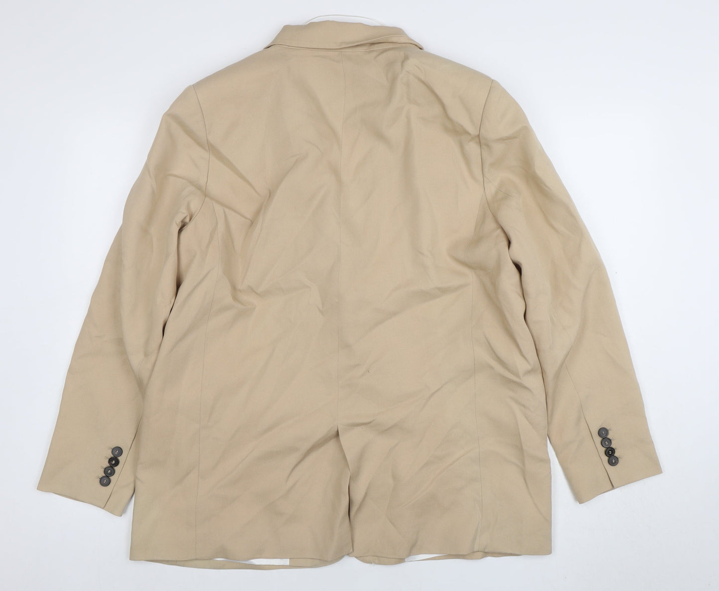 Zara Women Beige XL Single-Breasted Blazer Jacket