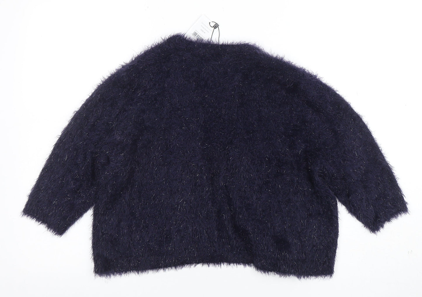 Bonmarché Women’s Blue Fluffy Open Front Cardigan Size M