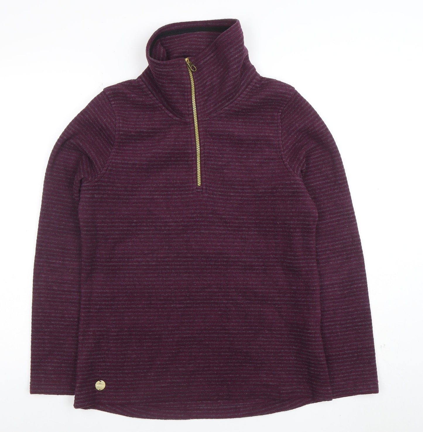 Regatta Women’s Purple Striped 1/2 Zip Fleece Sweatshirt UK 10
