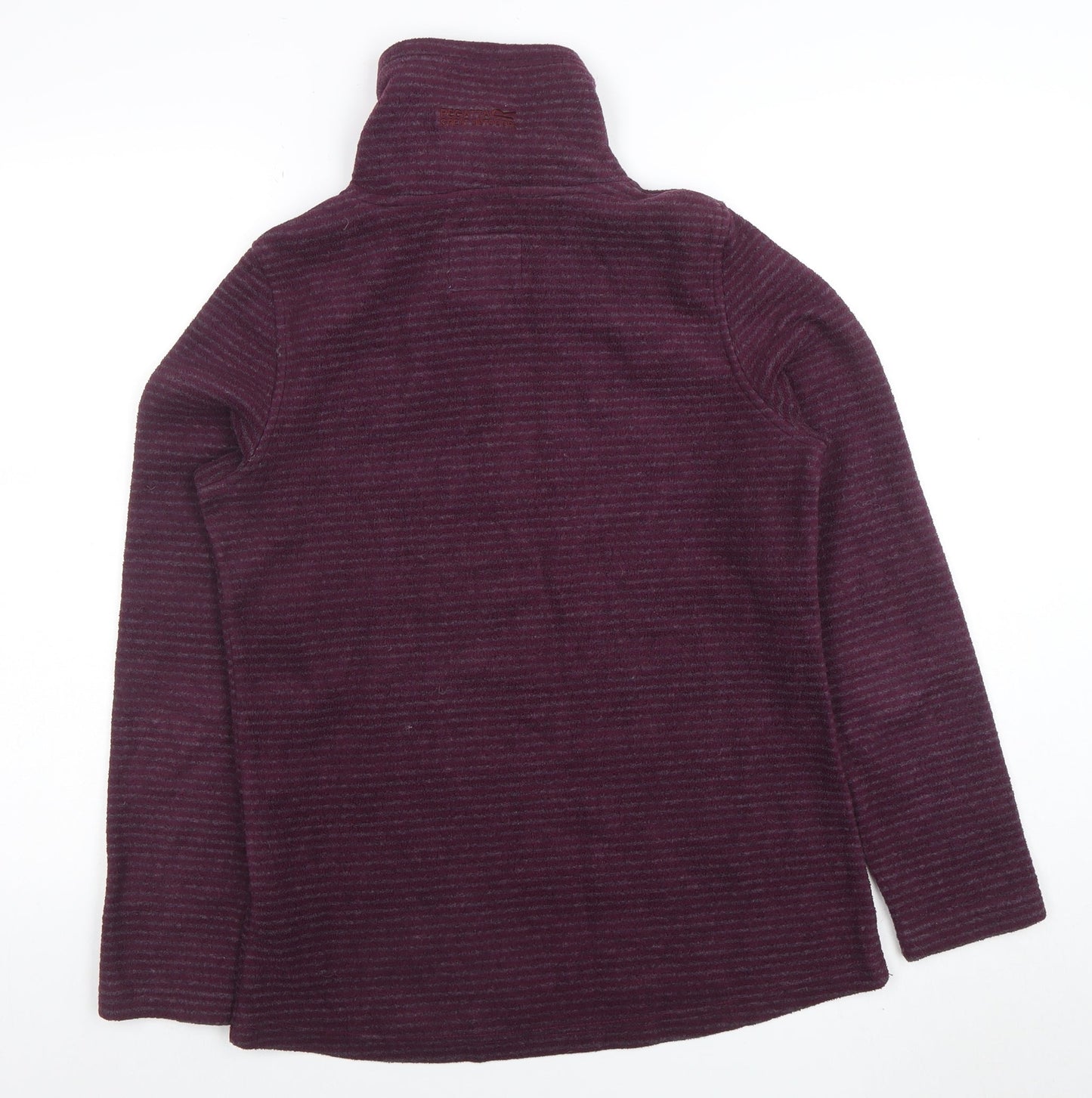 Regatta Women’s Purple Striped 1/2 Zip Fleece Sweatshirt UK 10