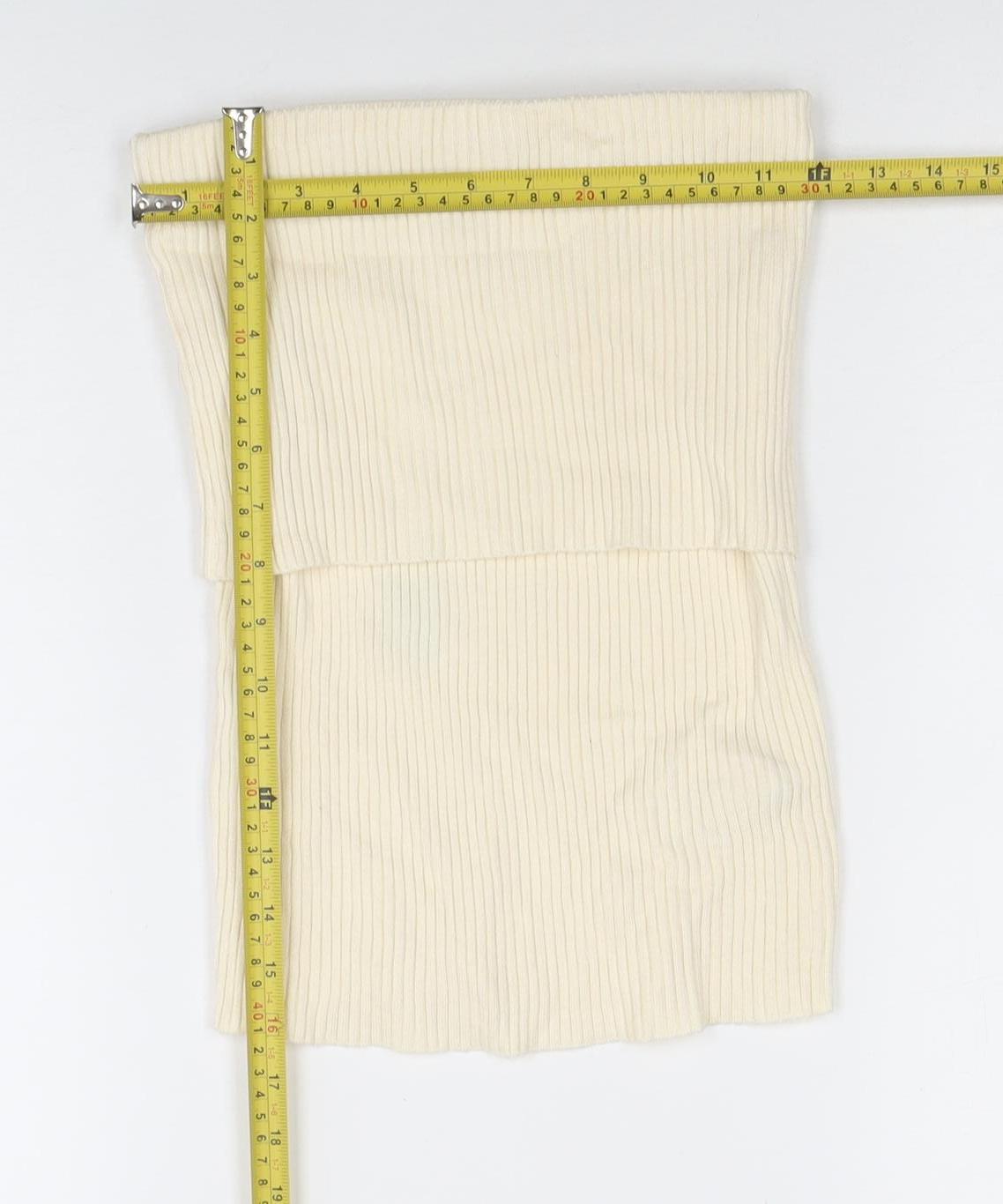 Marks and Spencer Women’s Ivory Ribbed Strapless Knit Camisole Top Size 12