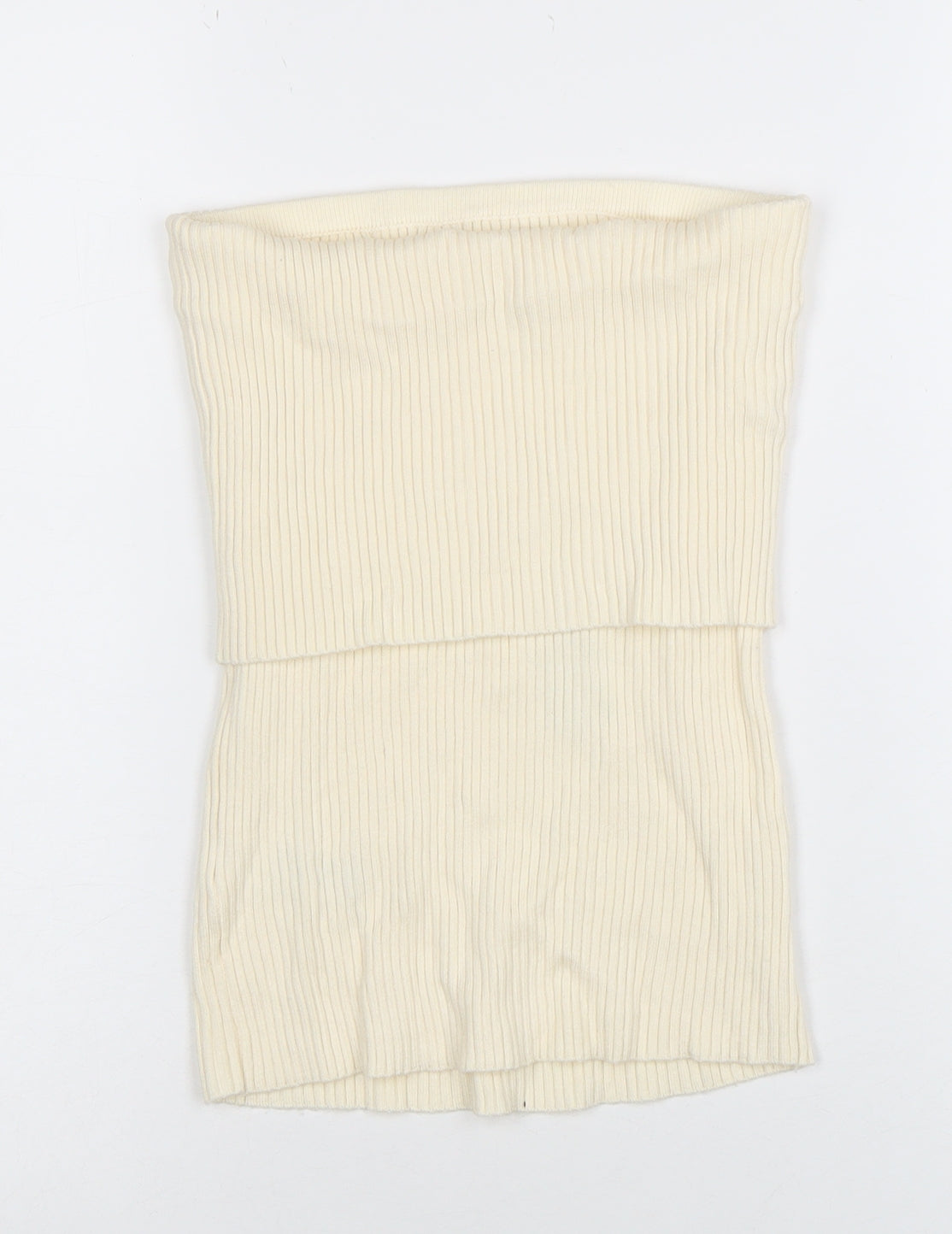 Marks and Spencer Women’s Ivory Ribbed Strapless Knit Camisole Top Size 12
