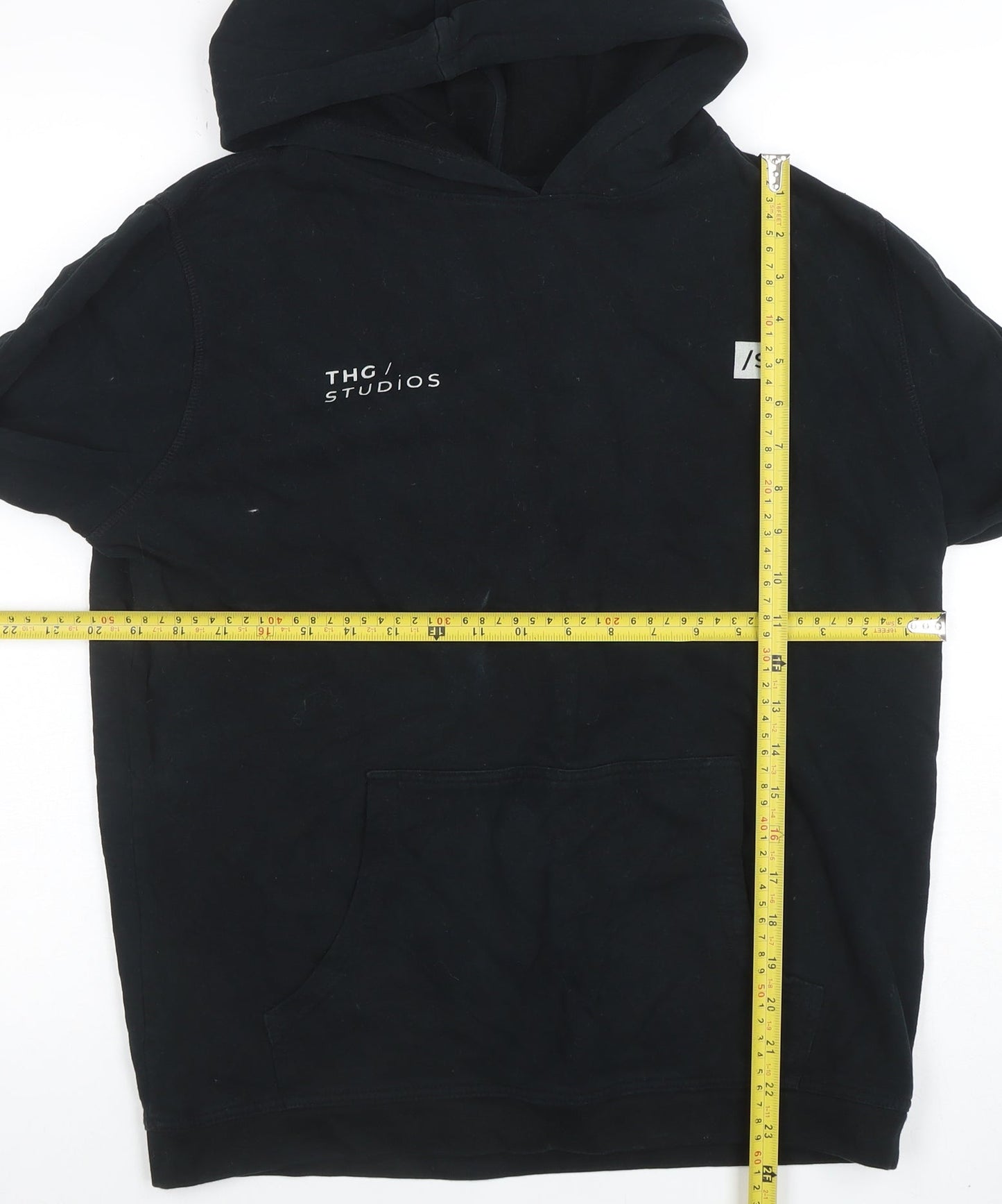 THG Studios Men's Black Pullover Hoodie Size S Logo Graphic