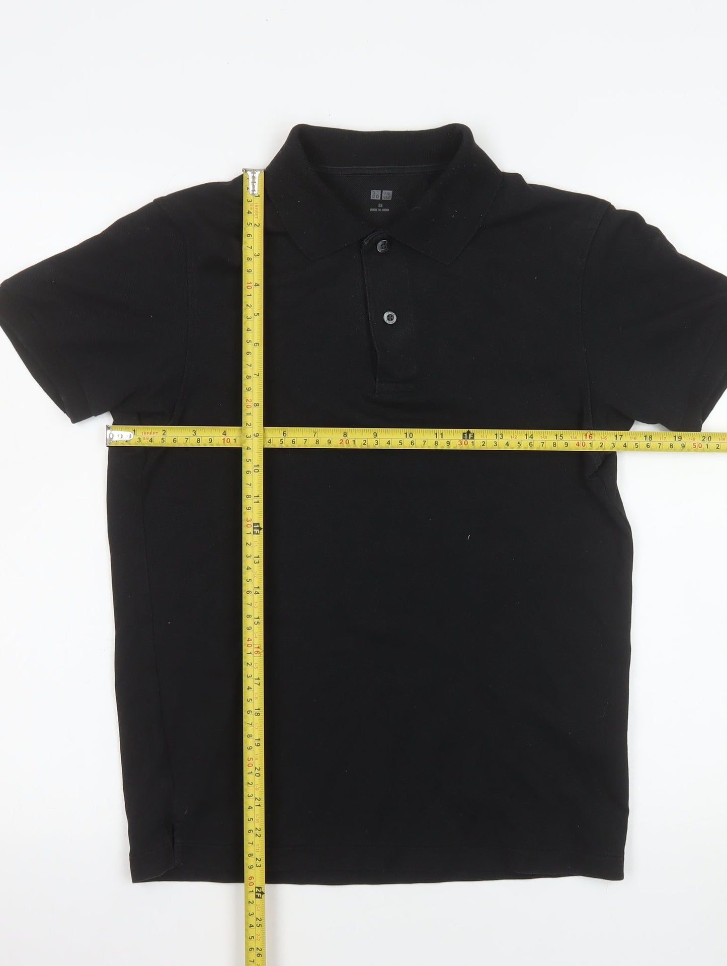 UNIQLO Men's Black Regular Fit Cotton Polo Shirt XS