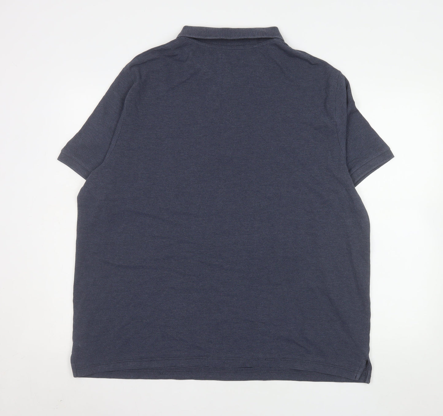 Jacamo Men's Blue 1X Regular Fit Short Sleeve Polo Shirt