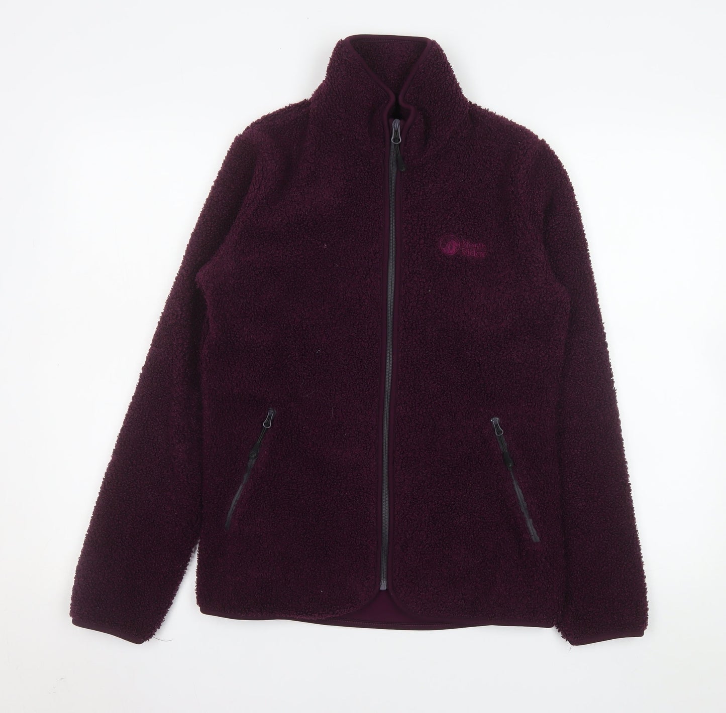 North Ridge Womens Purple Fleece Full Zip Jacket Size 10