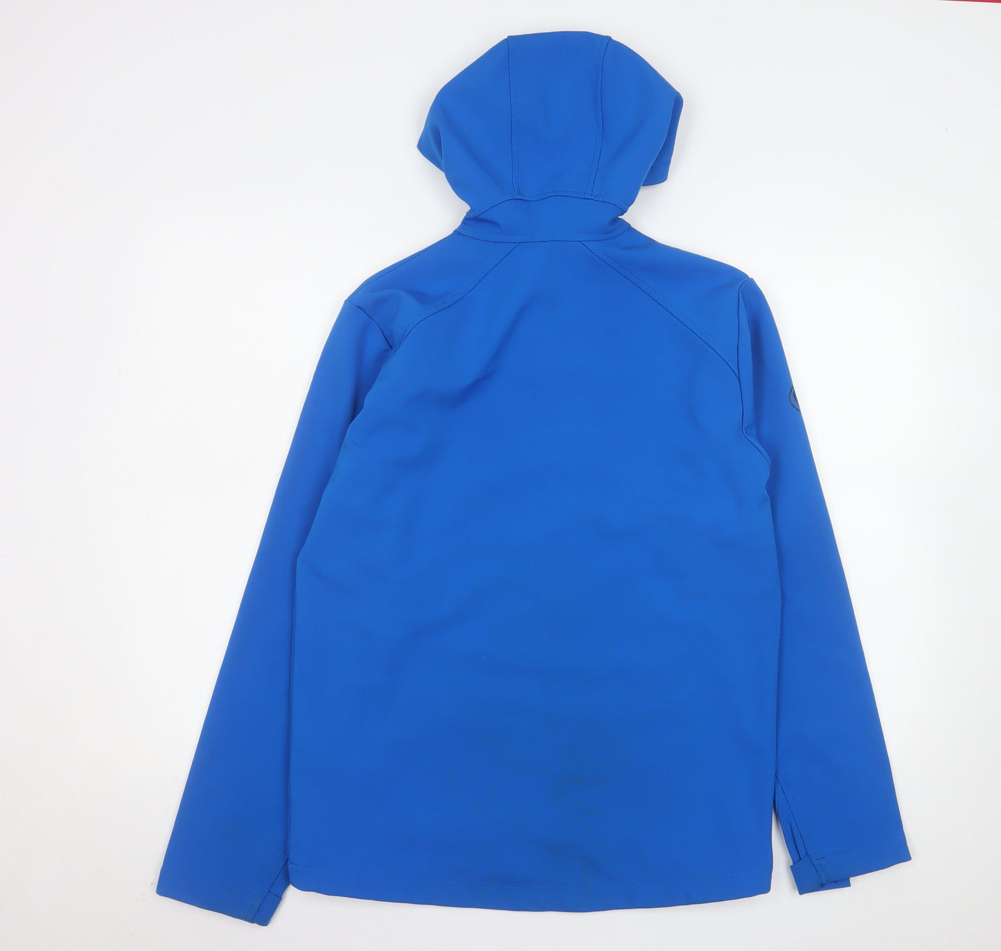 Kilimanjaro Men's Blue Soft Shell Hooded Jacket Size S