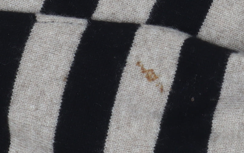 Marks and Spencer Autograph Women’s Black Beige Striped Cashmere Jumper XL