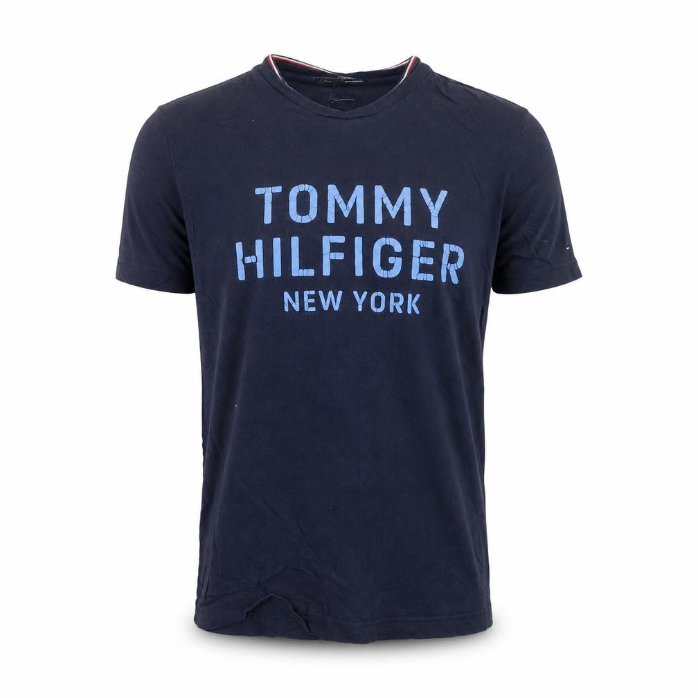Tommy Hilfiger Men's Navy Blue Graphic Print Short Sleeve T-Shirt Size S