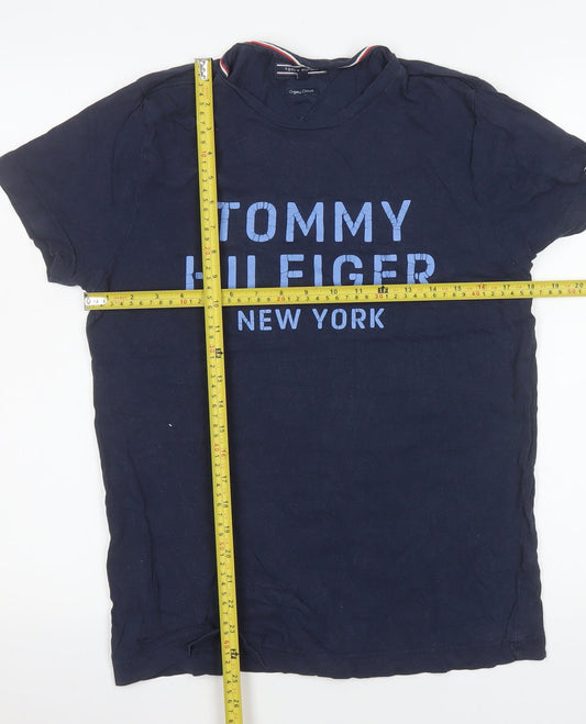 Tommy Hilfiger Men's Navy Blue Graphic Print Short Sleeve T-Shirt Size S