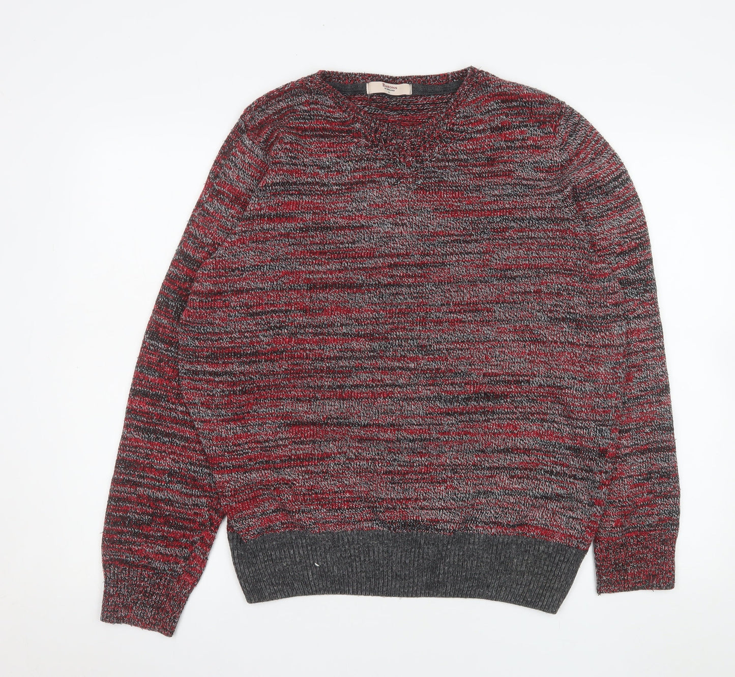 Barons of England Mens Multicoloured L Crew Neck Knit Pullover Jumper