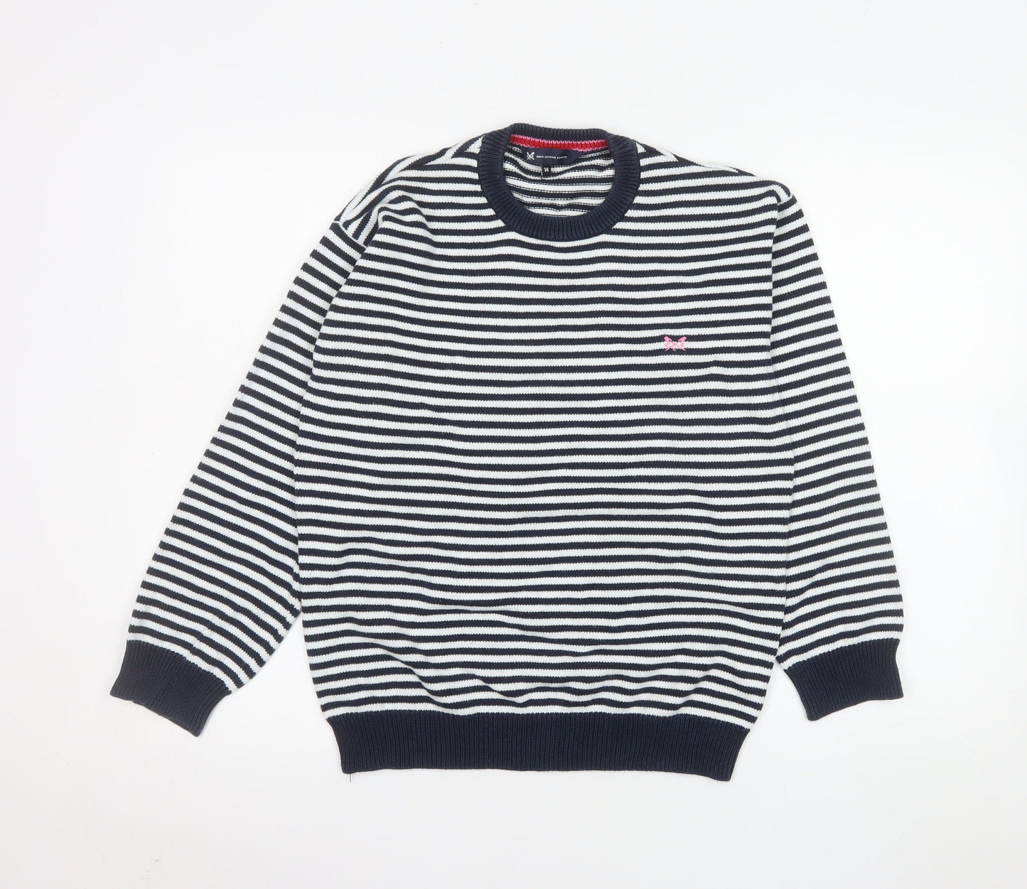 Crew Clothing Company Women’s Blue Stripe Cotton Jumper Size 14