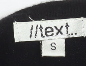 Next Women's Black Striped Crew Neck Pullover Jumper Size S