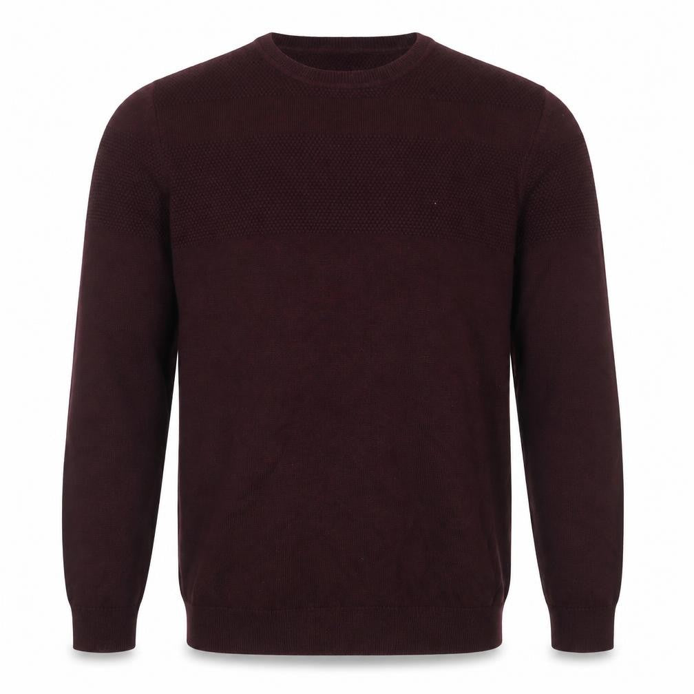 Front view of Red Herring Men's Red Cotton Crew Neck jumper M