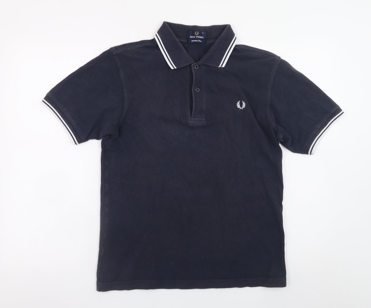 Fred Perry Men's Black Cotton Polo Shirt S Classic Fit
