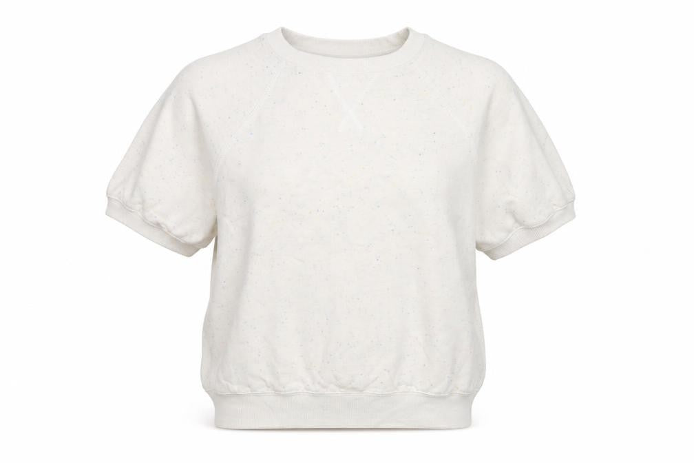 Buffalo David Bitton Women’s Ivory Short Sleeve Crew Neck T-Shirt M