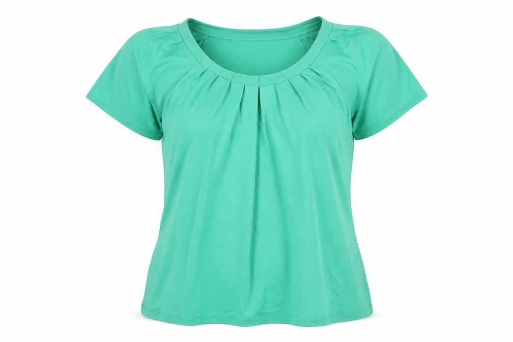 Marks and Spencer Women’s Green Size 8 Basic Short Sleeve Stretch T-Shirt