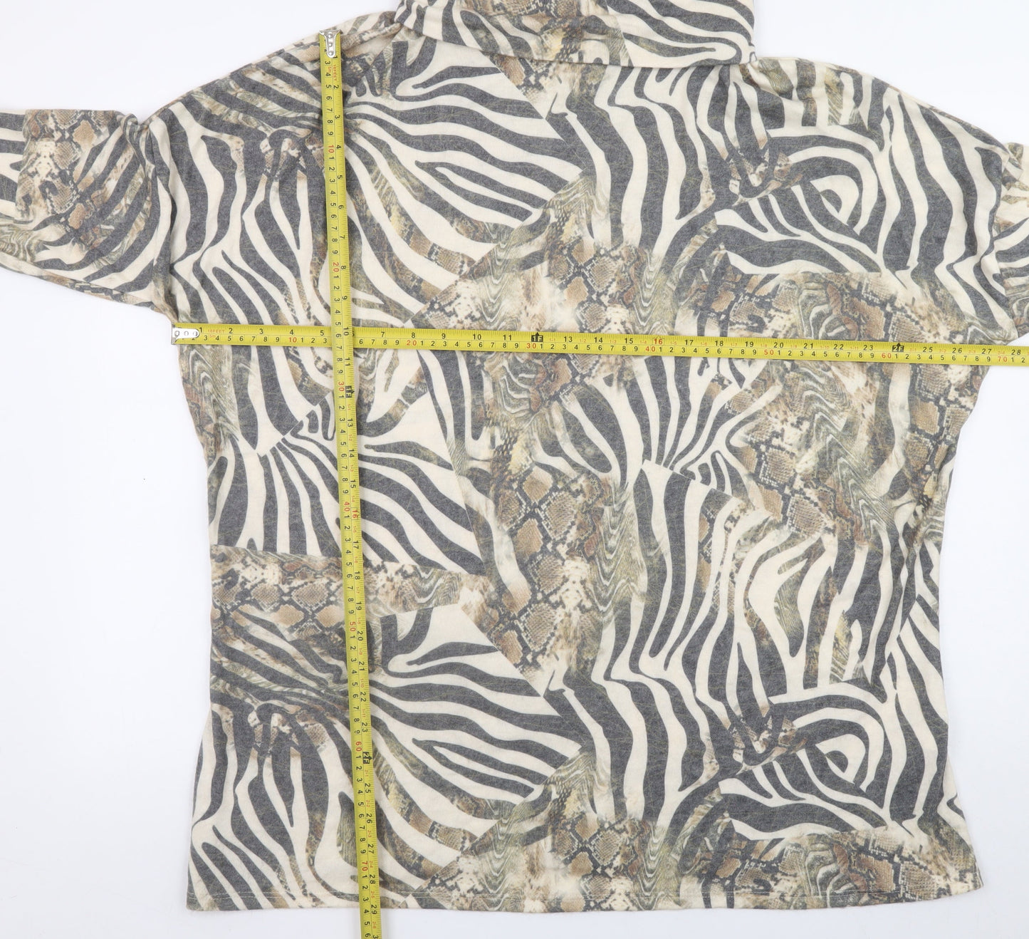 Viola Borghi Womens Multicoloured Animal Print Tunic Top 2XL