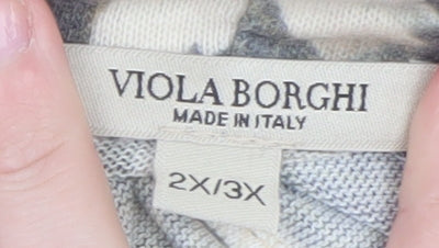 Viola Borghi Womens Multicoloured Animal Print Tunic Top 2XL