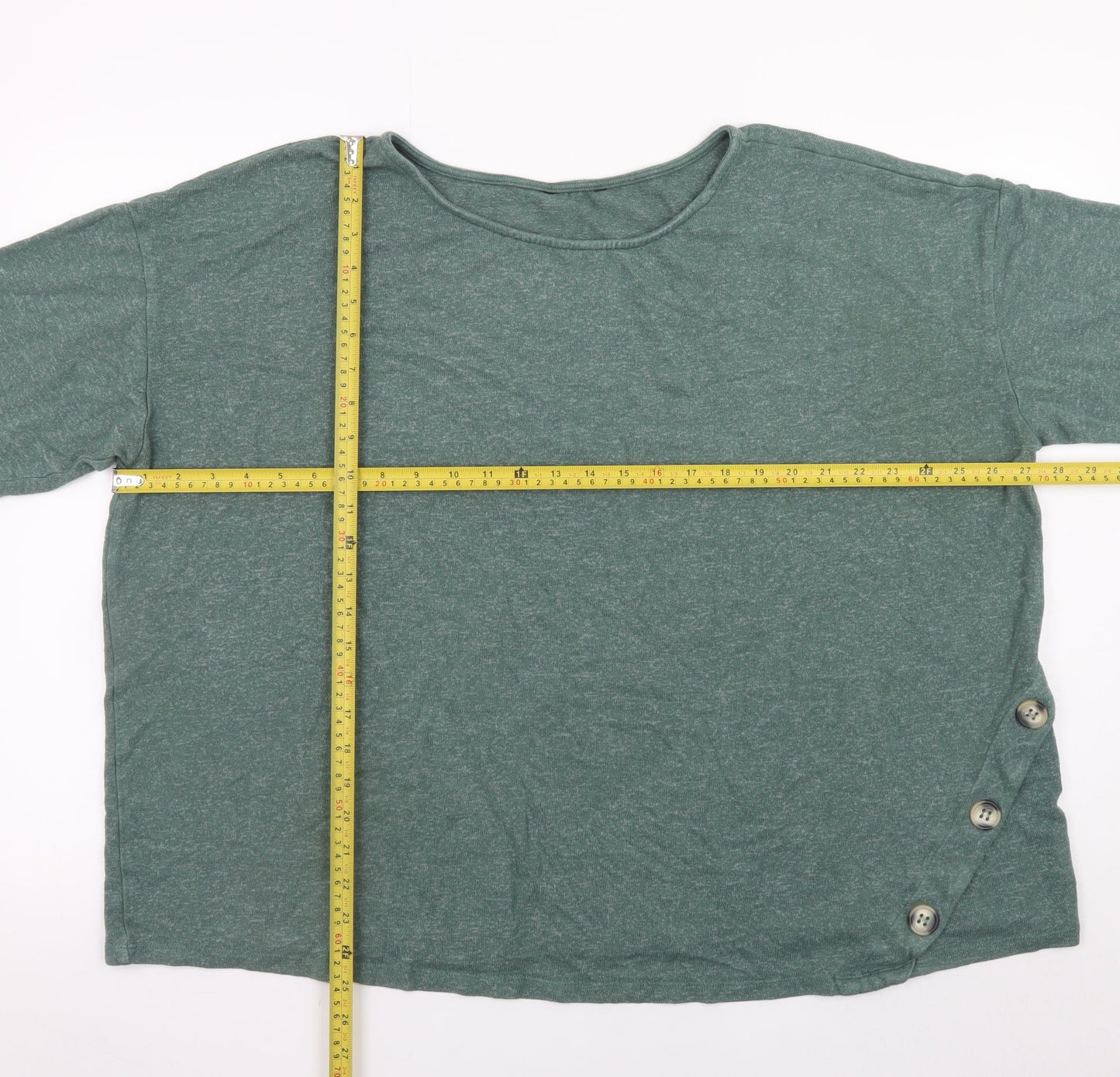 Marks and Spencer Women Green 3/4 Sleeve Tunic Top UK 26/28