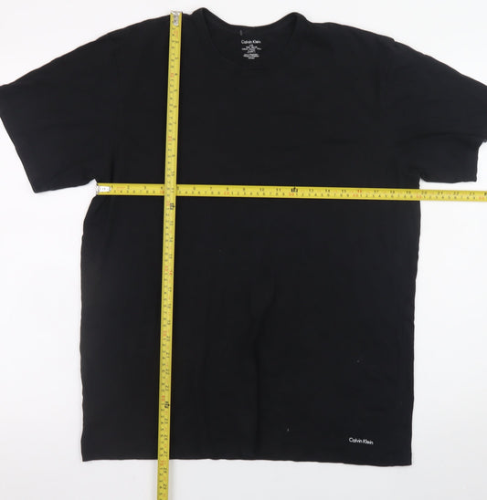 Calvin Klein Men's Black Crew Neck Short Sleeve T-Shirt Size L