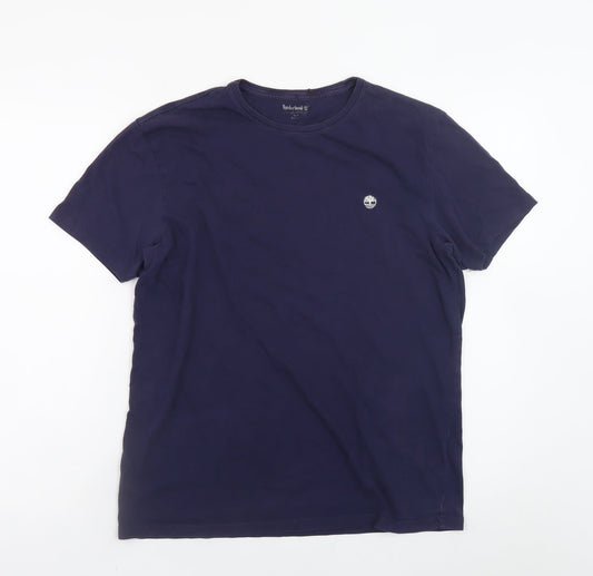 Timberland Men's Blue Slim Fit Short Sleeve Cotton T-Shirt M