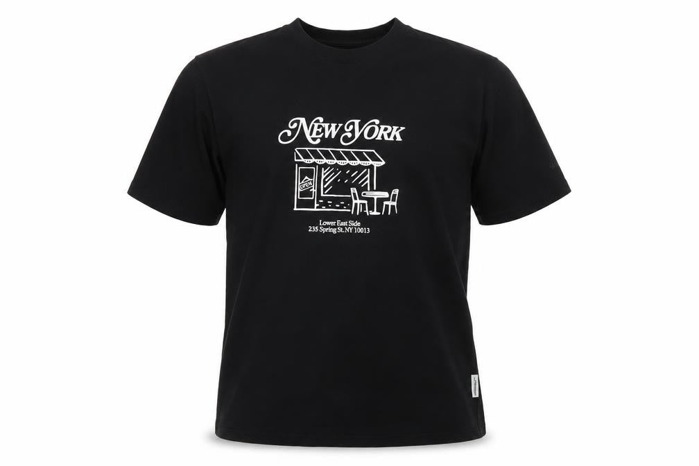 Jack & Jones Men’s Black New York Graphic Cotton T-Shirt XL