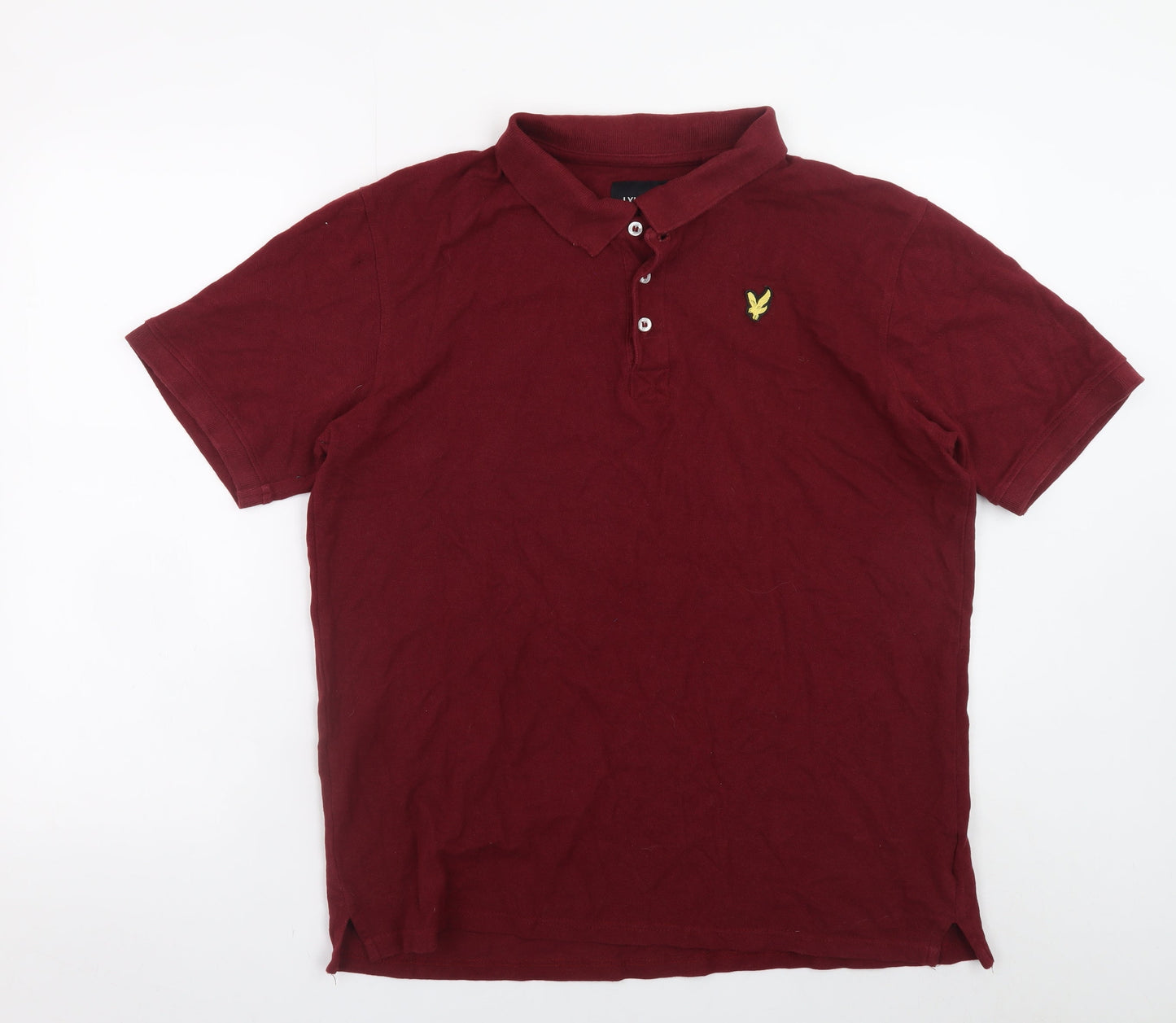 Lyle & Scott Men's Red 2XL Cotton Polo Shirt Short Sleeve Casual