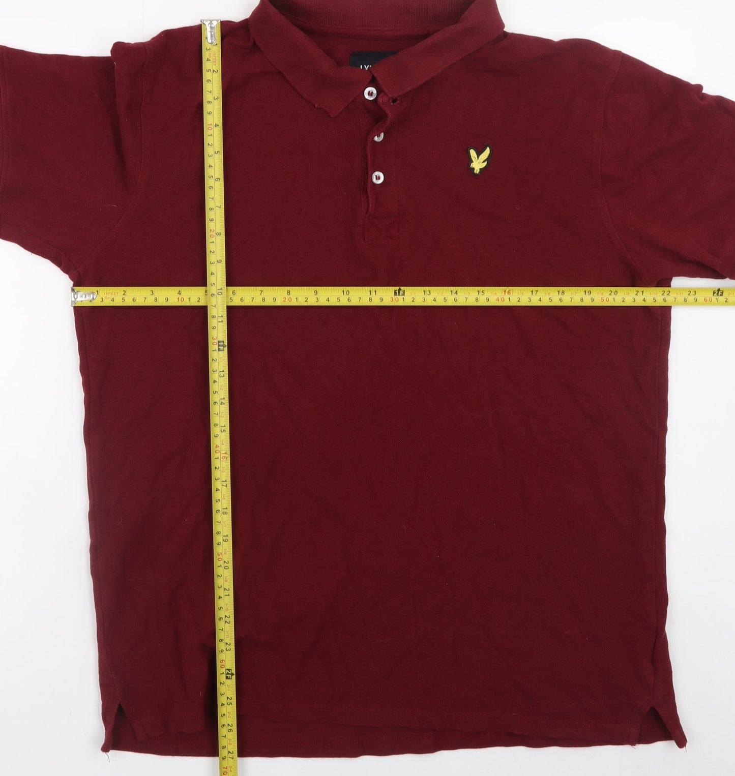 Lyle & Scott Men's Red 2XL Cotton Polo Shirt Short Sleeve Casual