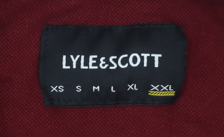 Lyle & Scott Men's Red 2XL Cotton Polo Shirt Short Sleeve Casual