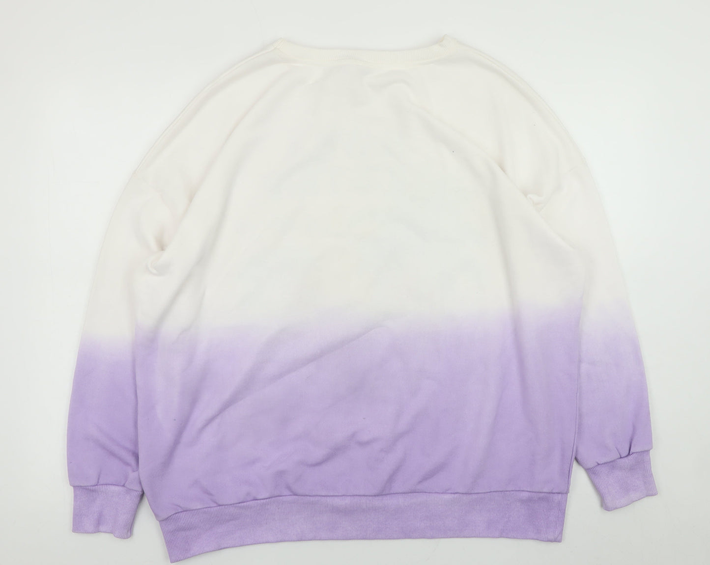 Disney Stitch at George Women's Purple Ombre Pullover Sweatshirt Size S 8-10