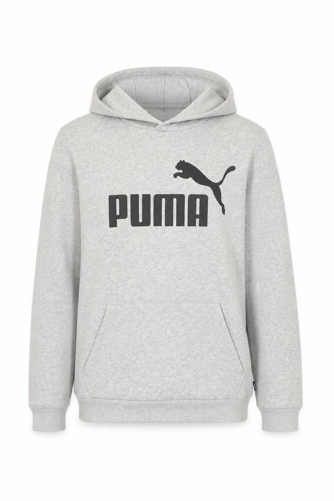 Puma Grey Teens Pullover Hoodie with Logo Front 13-14 Years
